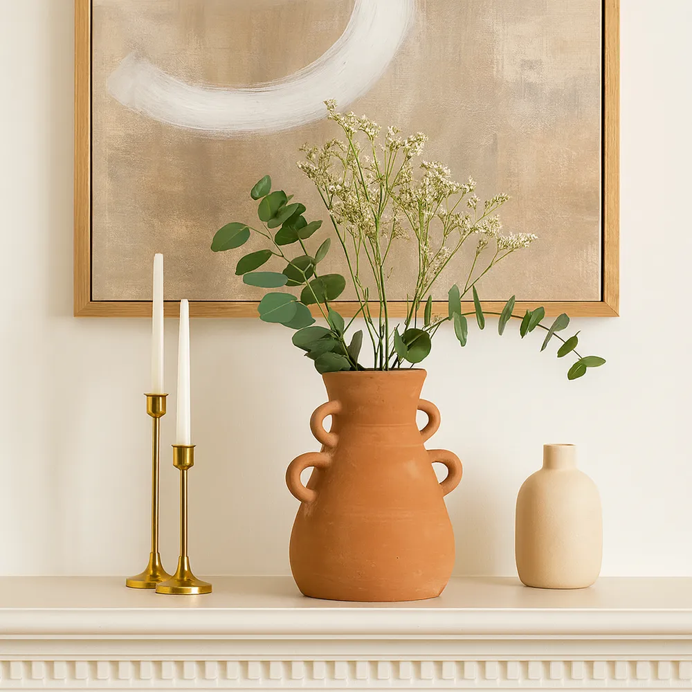 ARLOBEACH BROWN VASE 12 (IN)