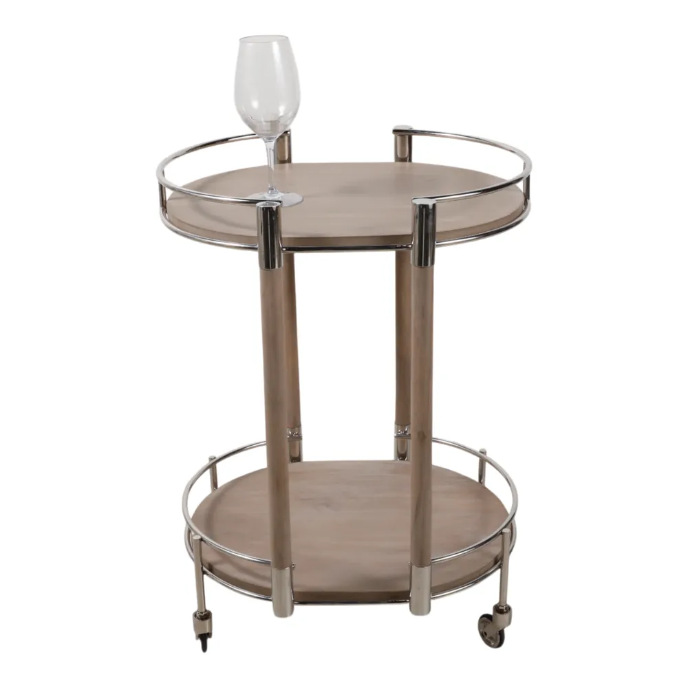 GUNNARWAY SILVER BAR CART 30 (IN)