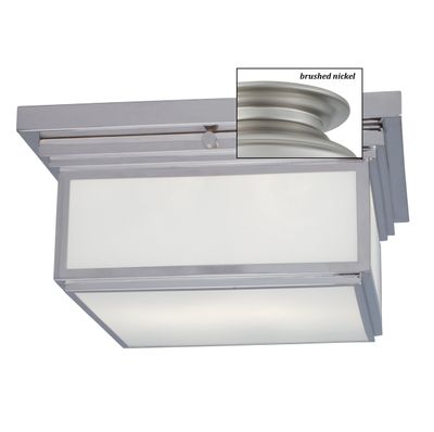 Taylor 12.5″ Wide 2-Light Flush Mount - Brushed Nickel