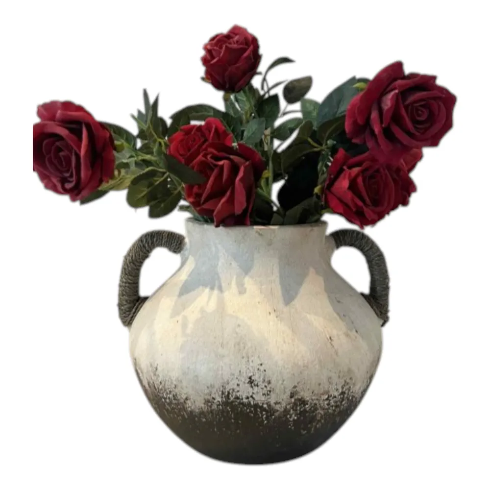 ALMAMILL WHITE VASE 10 (IN)