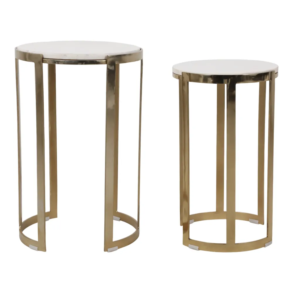 PEARLBEACH SET OF 2 WHITE TABLE 23 (IN)