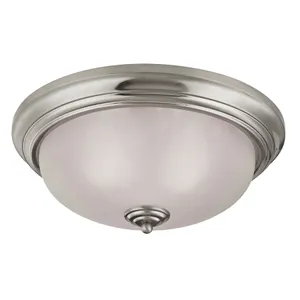 Huntington 15'' Wide 3-Light Flush Mount - Brushed Nickel 1