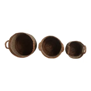 SEFPARK SET OF 3 BROWN BASKETS 17 (IN) 8