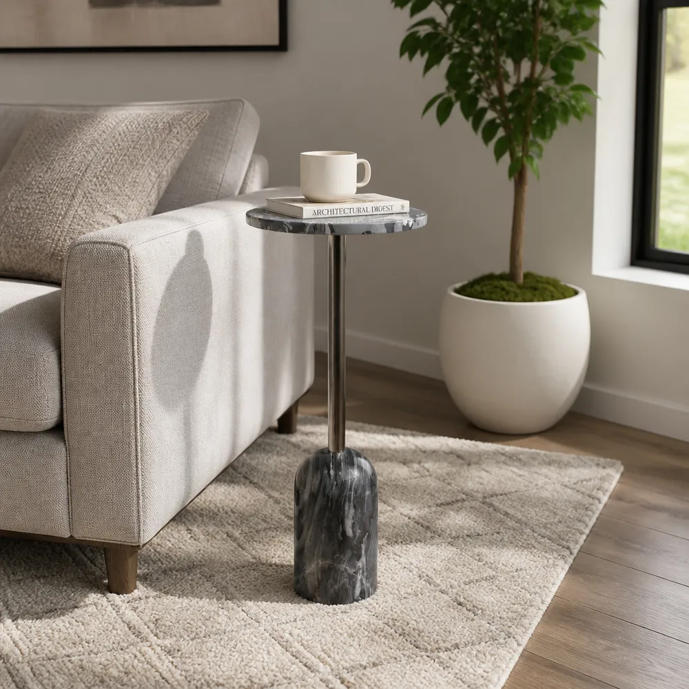 TRENTONROSE GRAY TABLE 24 (IN)