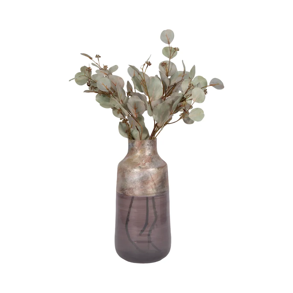 ORIONPARK GRAY GLASS VASE 15 (IN)