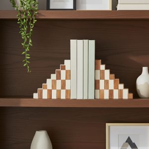 KIRAGROVE SET OF 2 IVORY BOOKENDS 6 (IN) 11