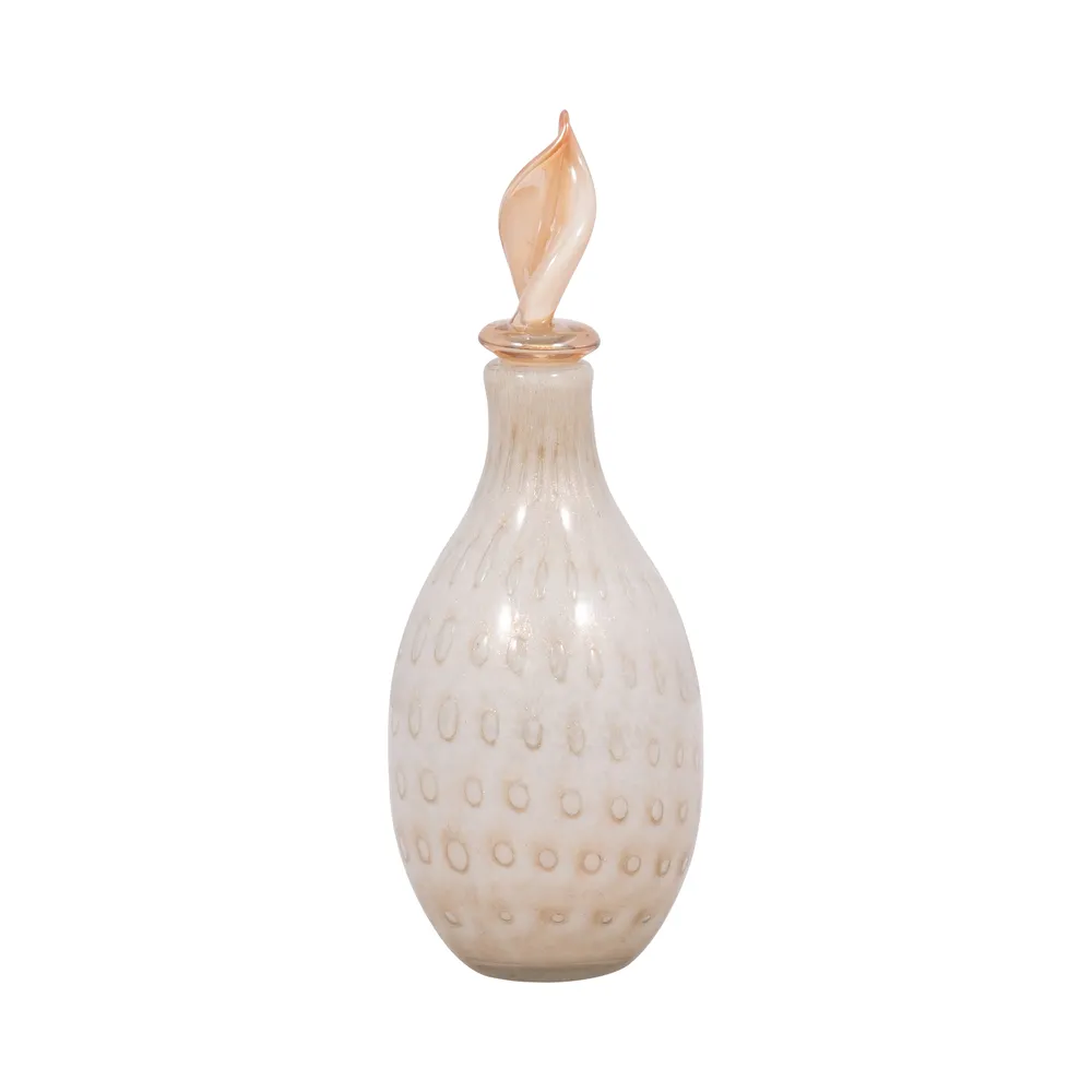 DENTONSHAW IVORY GLASS VASE 16 (IN)