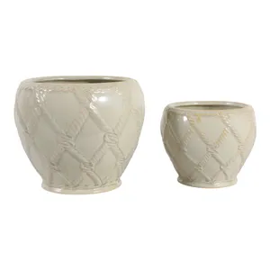 HARDWICKGATE SET OF 2 GREEN PLANTER 7 (IN) 4