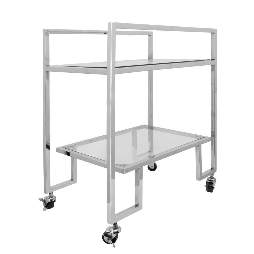 ROBINWAY SILVER BAR CART 32 (IN)
