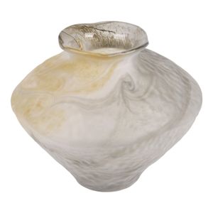 ROLANDCROSS IVORY GLASS VASE 10 (IN) 3