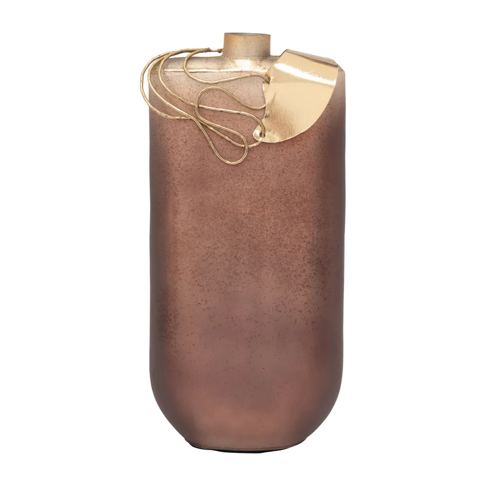 HALTONBURN GOLD GLASS VASE 16 (IN)