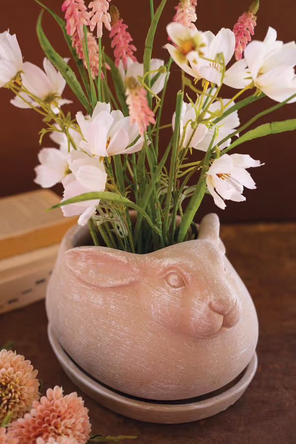 Cement Easter Rabbit Planter