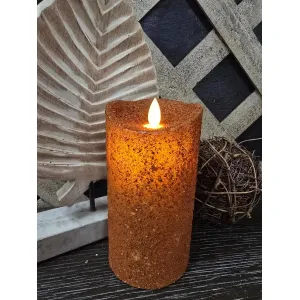 Grunge Moving Flame 3x6in LED Candle 2