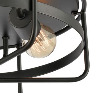 Wickshire 16'' Wide 3-Light Flush Mount - Matte Black 4