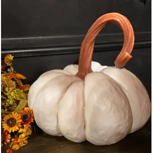 white Pearl Pumpkin 13x13x13in 2