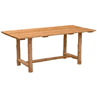 Voyageur Rectangle Dining Table with Dimensional Cedar Top - 5-foot - Natural - Armor