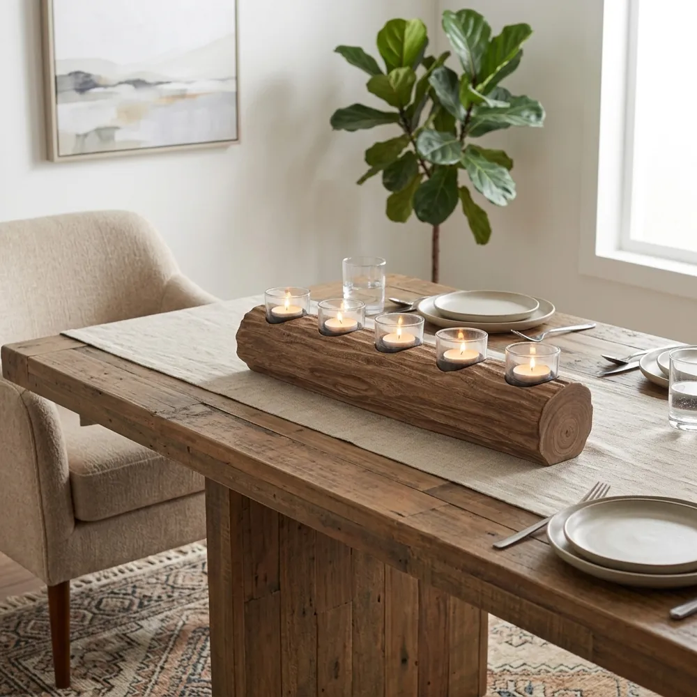 LUKEHAVEN BROWN TEALIGHT HOLDER 5 (IN)