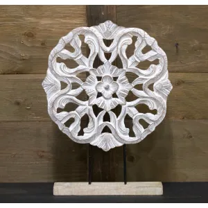 Medallion Table Top Accent Piece 12x2.5x14in 1