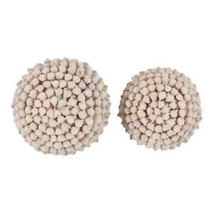 BREERIDGE SET OF 2 IVORY ORBS 5 (IN) 8