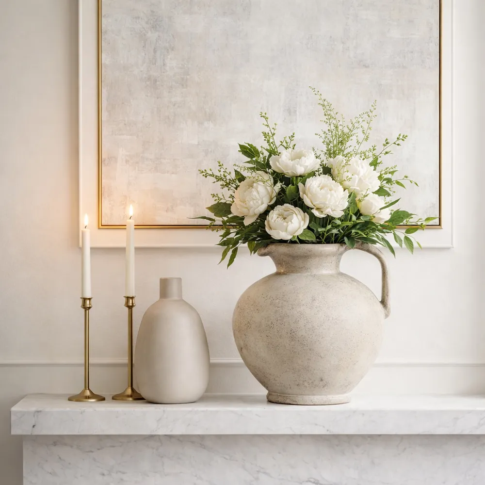 DUNLAPBURN IVORY VASE 15 (IN)