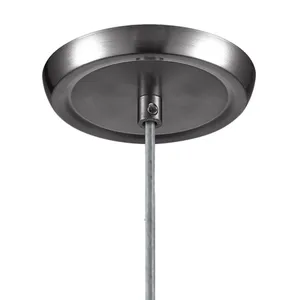 Milan 3'' Wide 1-Light Mini Pendant - Satin Nickel with Yellow Blaze Glass 3