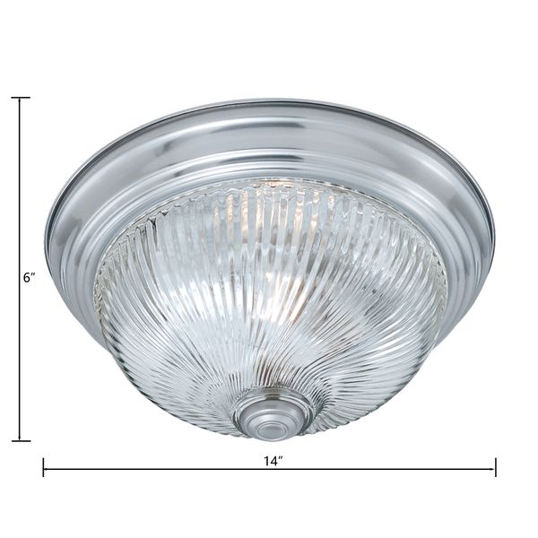Harmony 14'' Wide 2-Light Flush Mount - Brushed Nickel