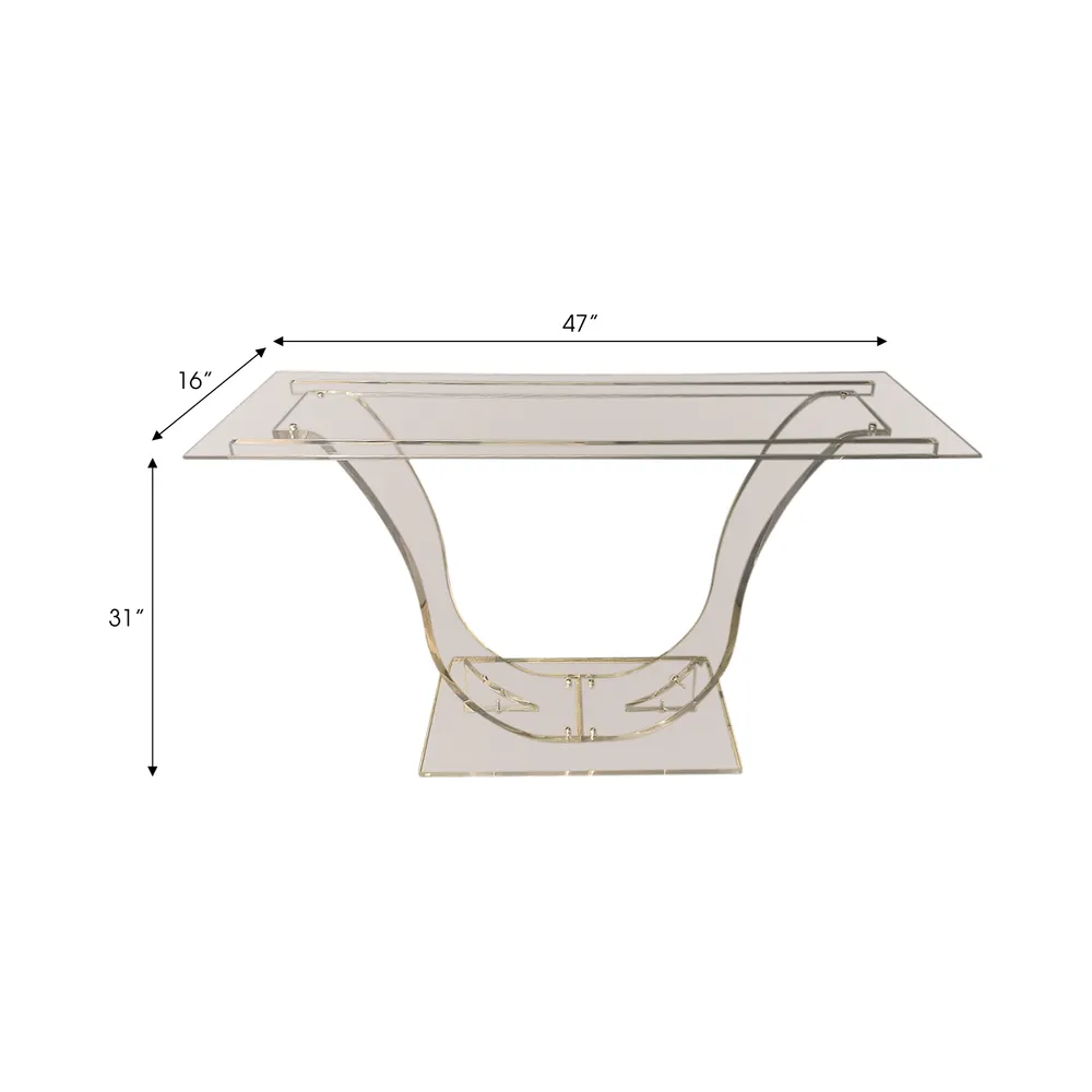47" DORSEY ACRYLIC CONSOLE TABLE