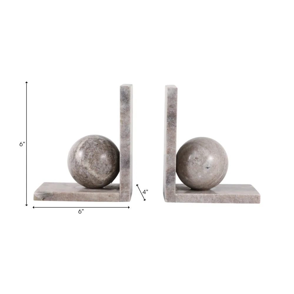 TESSOAK SET OF 2 TAN BOOKENDS 7 (IN)