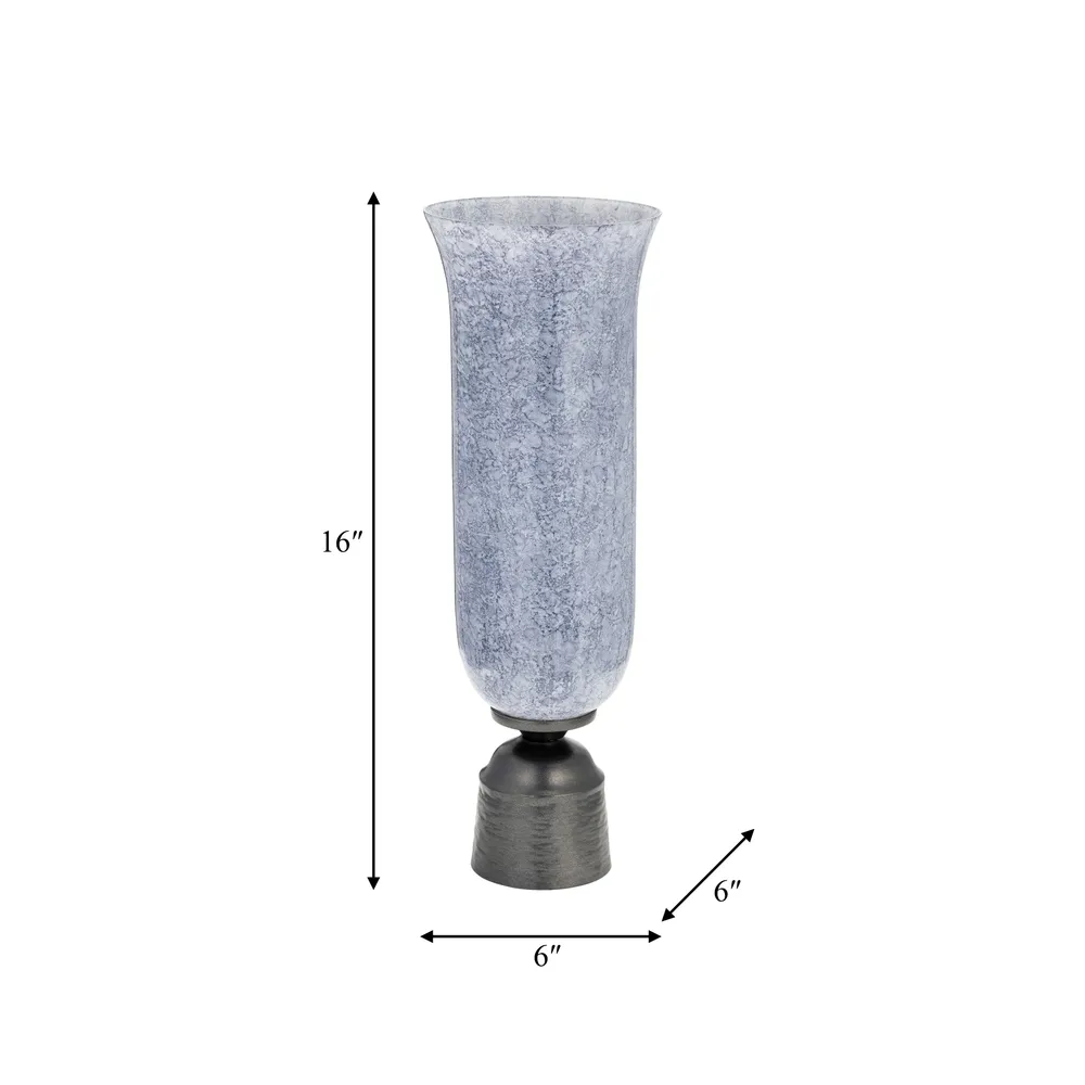 ELTONBROOK BLUE GLASS VASE 16 (IN)