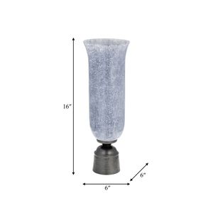 ELTONBROOK BLUE GLASS VASE 16 (IN) 10