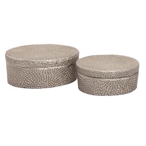Oval Pebble Box - Large Nickel 3