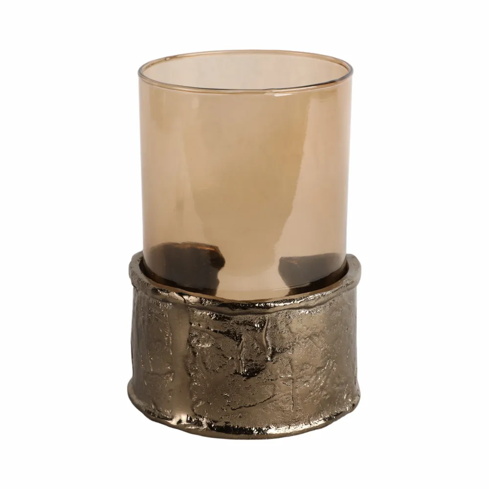 BAXTERMILL BROWN CANDLE HOLDER 8 (IN)
