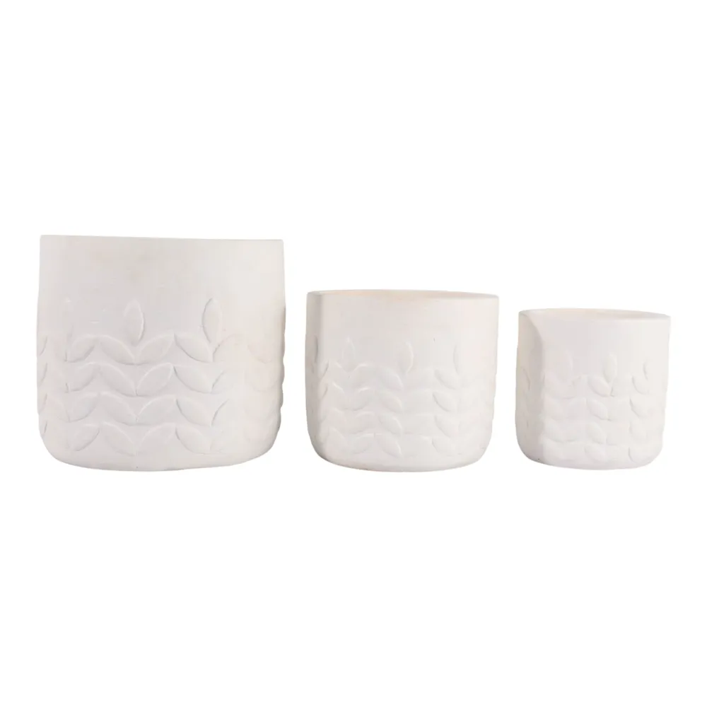 AMBERLEY SET OF 2 WHITE PLANTER 13 (IN)