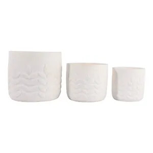 AMBERLEY SET OF 2 WHITE PLANTER 13 (IN) 1