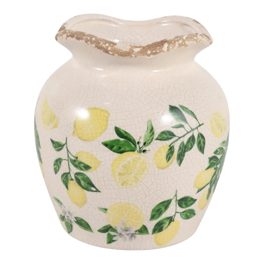 ROSEOAK YELLOW VASE 7 (IN)