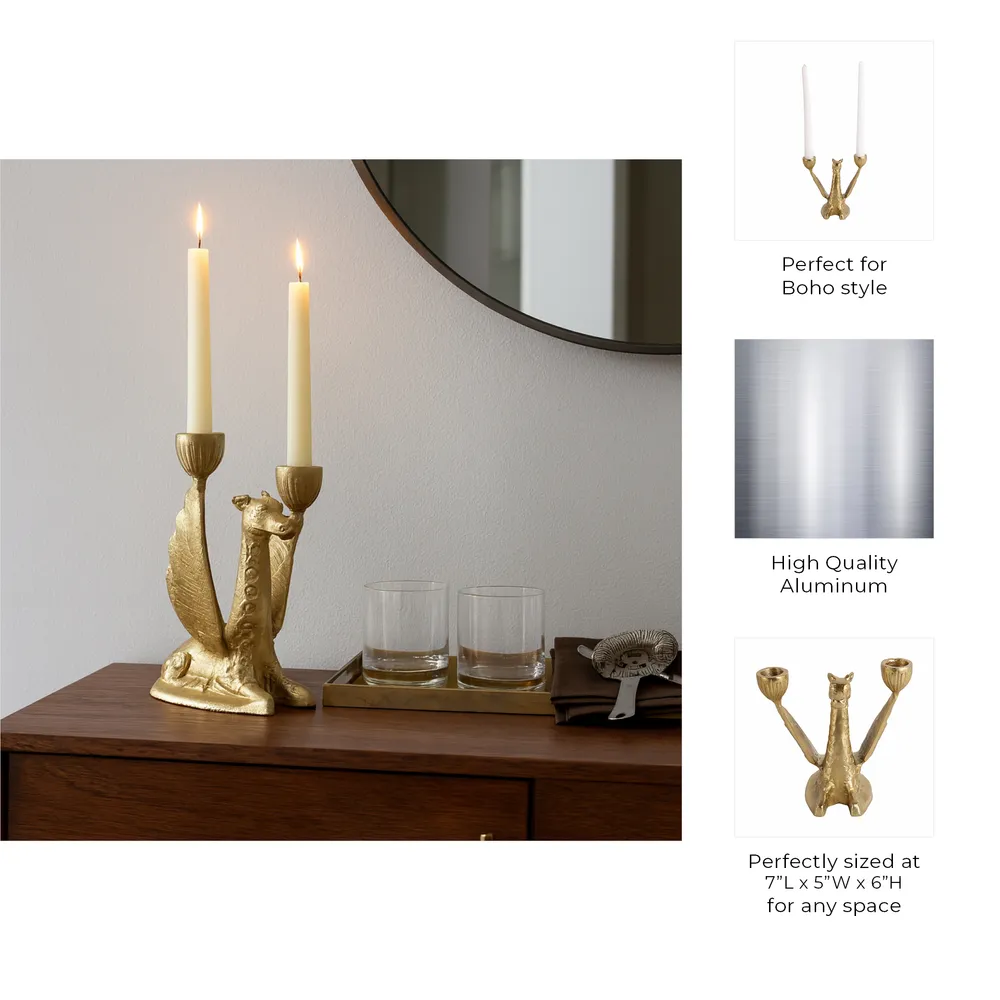 JORDANCREST GOLD CANDLE HOLDER 6 (IN)