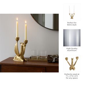 JORDANCREST GOLD CANDLE HOLDER 6 (IN) 10