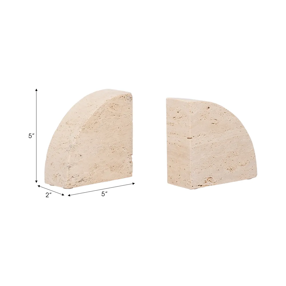 GRAHAMBROOK SET OF 2 TAN BOOKENDS 6 (IN)