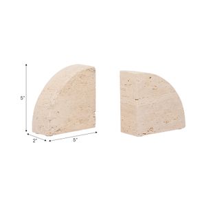 GRAHAMBROOK SET OF 2 TAN BOOKENDS 6 (IN) 9