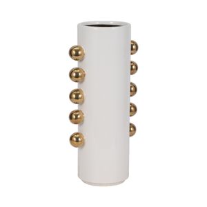 GARSONHAM WHITE VASE 16 (IN) 4