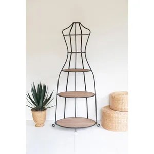 Metal and Wood Mannequin with Shelves 3
