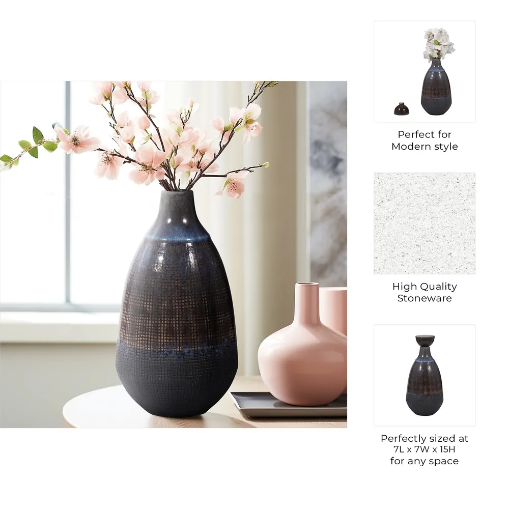 CARLINFIELD BROWN VASE 15 (IN)