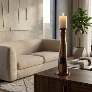 BRUNOGATE BRONZE CANDLE HOLDER 21 (IN) 2