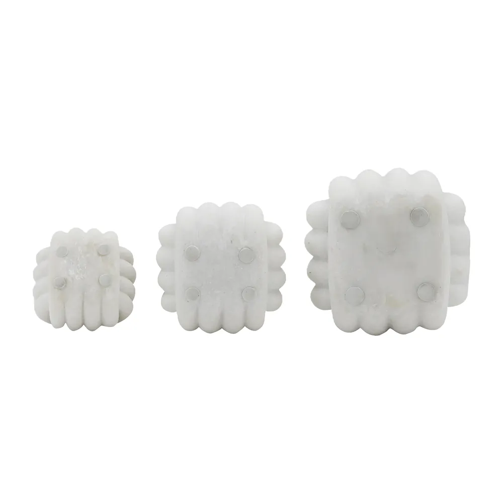 BARNETRIDGE SET OF 3 WHITE DECOR 5 (IN)