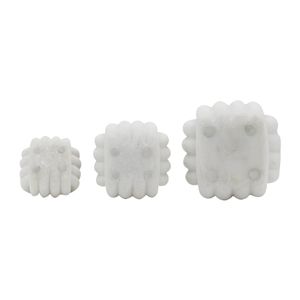 BARNETRIDGE SET OF 3 WHITE DECOR 5 (IN) 7
