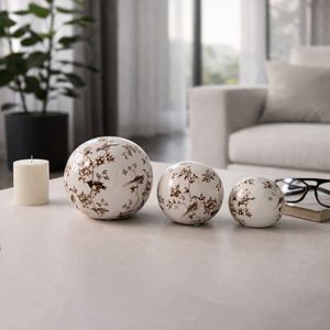 MAXBROOK SET OF 3 BROWN ORBS 6 (IN) 12