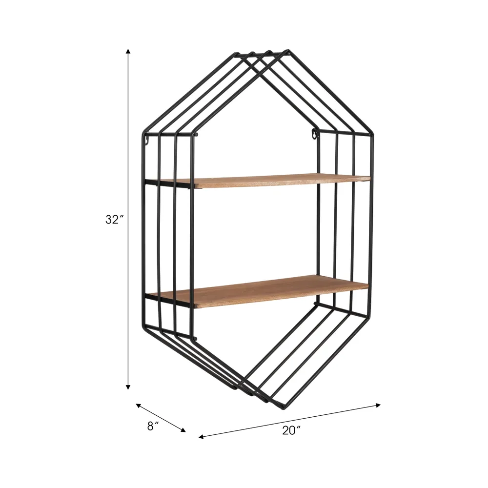 BYRONSIDE BROWN WALL SHELF 32 (IN)