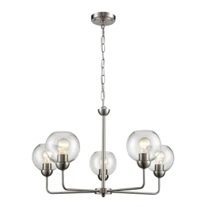 Astoria 28'' Wide 5-Light Chandelier - Brushed Nickel 1