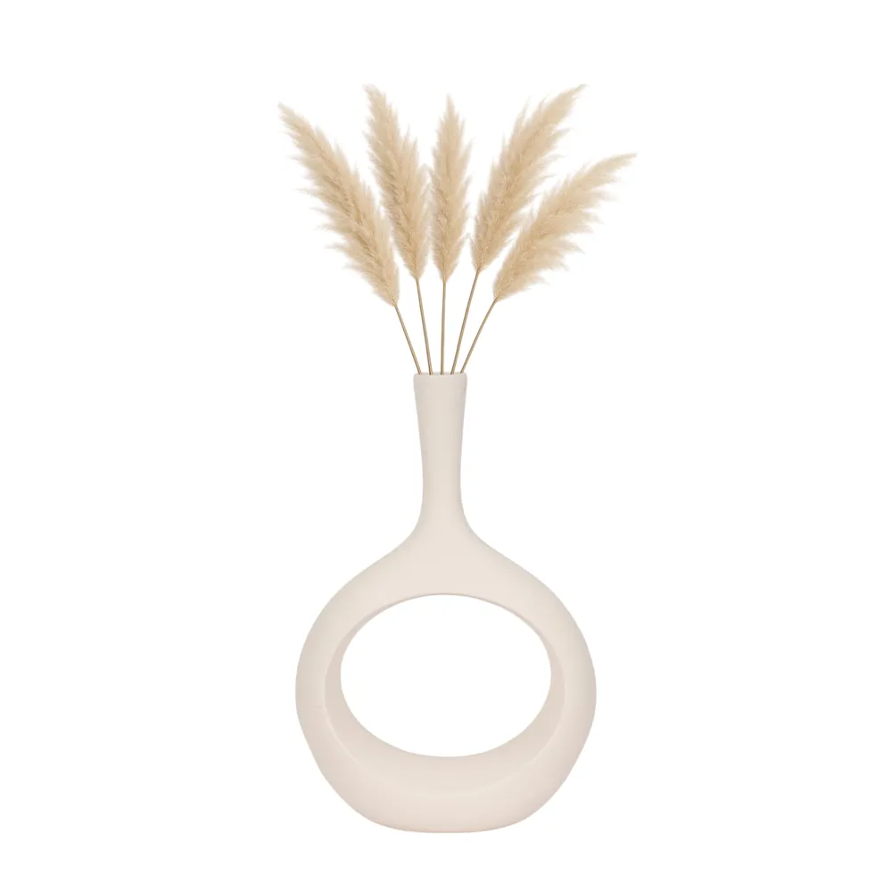 HALSEYOAK WHITE VASE 24 (IN)