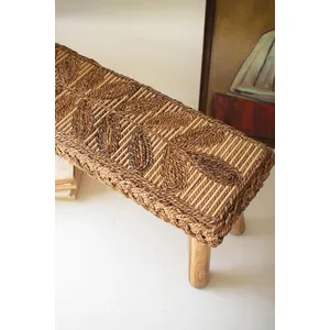 Banana Fiber and Teakwood Bench 3